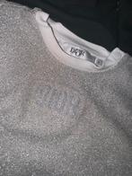Dior Baby Shirt Zilver Glitter Maat 68, Dior, Meisje, Shirtje of Longsleeve, Ophalen of Verzenden