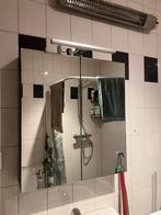 Spiegelkast Arezzo 60 cm – Mat zwart, softclose, Huis en Inrichting, Ophalen, Spiegelkast, 50 tot 100 cm, Zo goed als nieuw