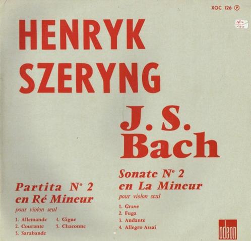 JS Bach Henryk Szeryng – Partita No2 Sonate No2 Solo Viool, Cd's en Dvd's, Vinyl | Klassiek, Zo goed als nieuw, Barok, Kamermuziek