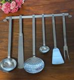 Leuk vintage lepelrek, 7-delig, Gero, "trosjes", nr. 7401, Ophalen of Verzenden, Gebruikt, Rvs of Chroom