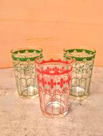 Marokkaanse Theeglazen Set van 3 (Groen en Rood), Ophalen, Gebruikt, Overige typen