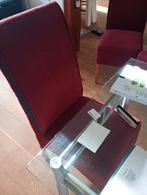 4 eettafel stoelen Bordeaux rood, Huis en Inrichting, Ophalen, Zo goed als nieuw, Rood