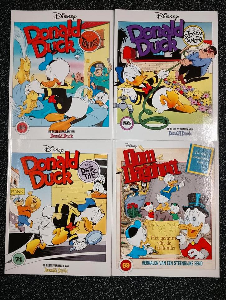 Donald Duck & Dagobert Duck - 4 Stripboeken, Boeken, Stripboeken, Zo goed als nieuw, Meerdere stripboeken, Verzenden