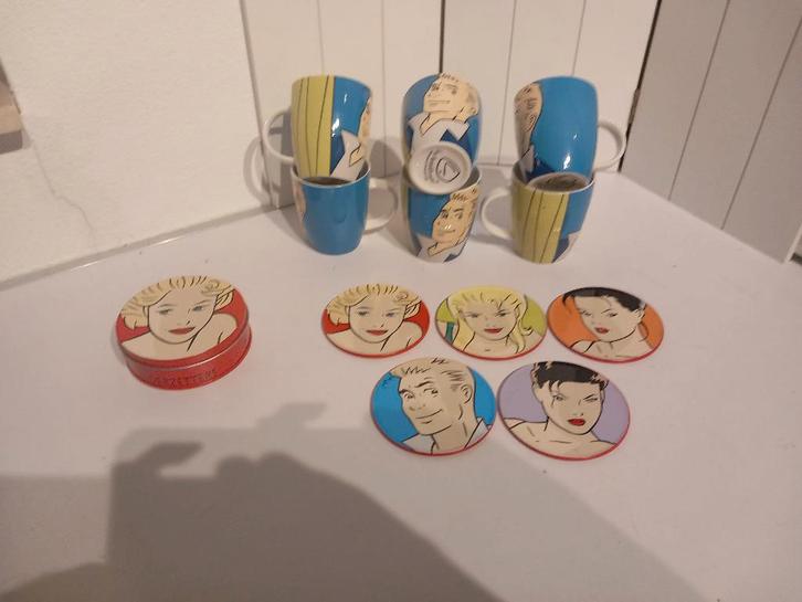 Luc Verschuuren mokjes en onderzetters, Huis en Inrichting, Keuken | Servies, Zo goed als nieuw, Overige typen, Overige stijlen