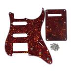 3ply stratocaster hss 11 holed pickguard tortoise, Info@Mokucustomguitars.com, Moku Custom Guitars, Nieuw, 4613CB