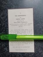 Bidprentje Sevenum Griendtsveen Pieter Camps 1873 1965, Ophalen, Bidprentje