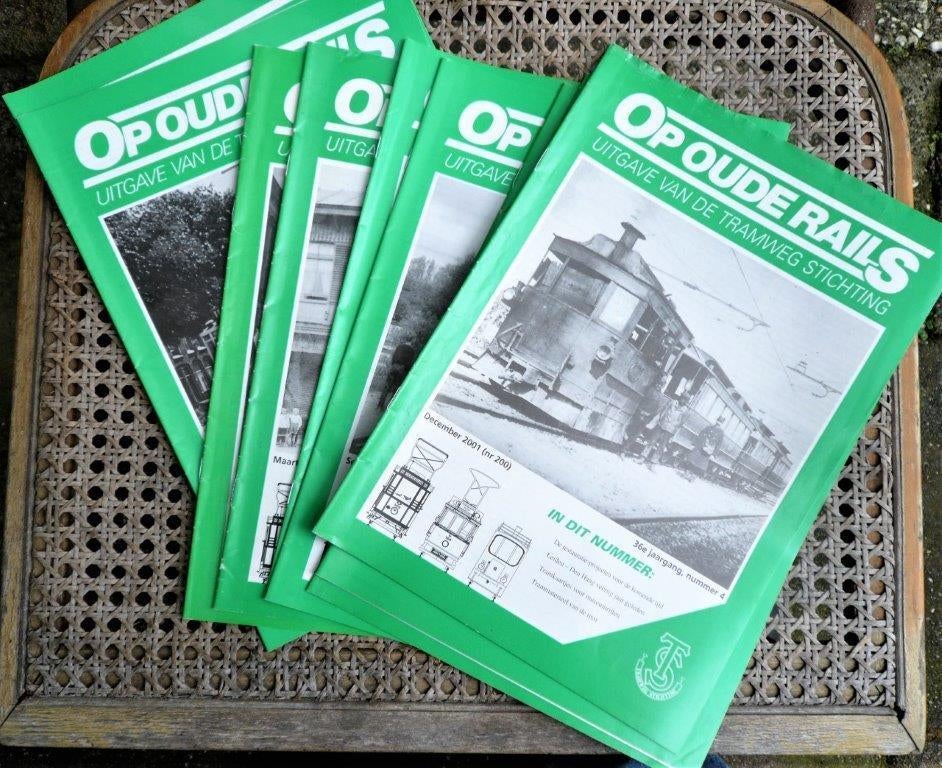 op oude rails Tramweg stichting. 9 nummers tijdschrift, Ophalen of Verzenden, Gebruikt, Tram, Boek of Tijdschrift