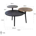Richmond Salontafel Harvey zwart goud champagne kleur, Ophalen