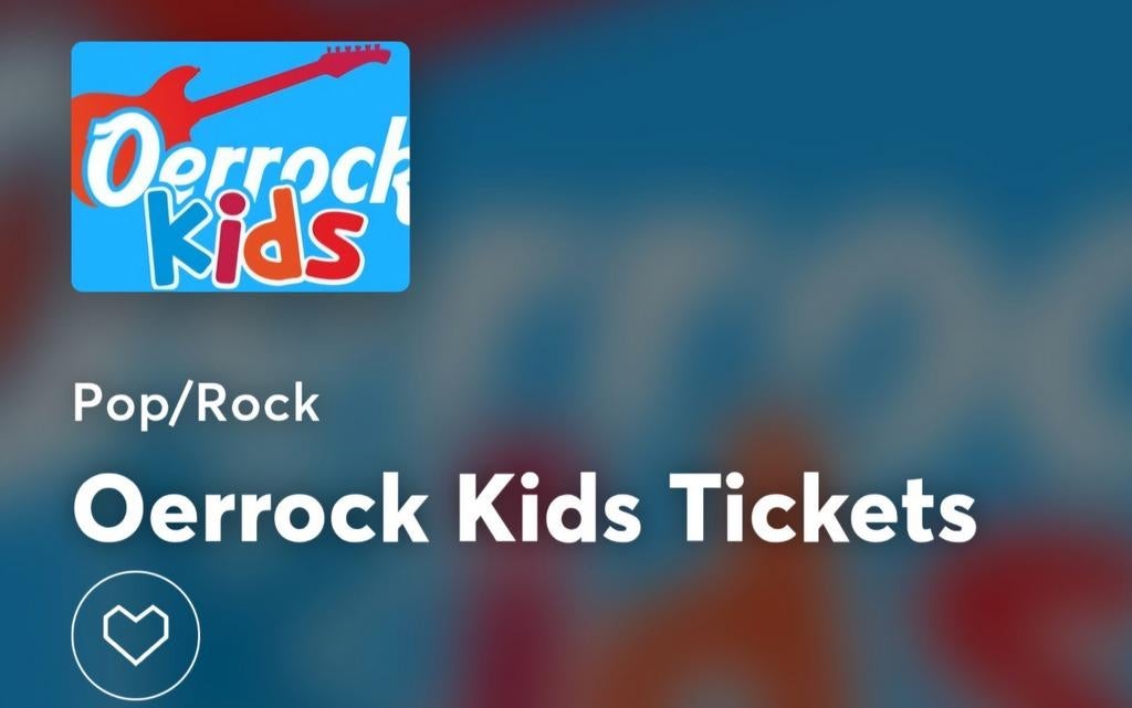 Gezocht 2 kaartjes oerrock kids, Tickets en Kaartjes, Kortingen en Cadeaubonnen, Overige soorten