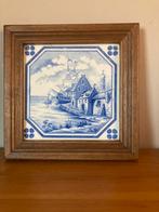 Ingelijst Delftsblauw tegeltje, Ophalen of Verzenden