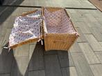 Te koop rieten wasmand met deksel en handvaten, Ophalen, Mand, Zo goed als nieuw, Riet