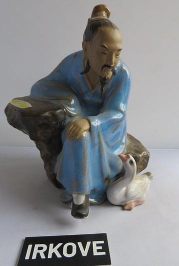 MUDMAN SHIWAN CHINEES BEELD * Man met Gans * beschikbaar voor biedingen