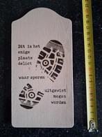 Tekst bordje voor op de wc, Ophalen of Verzenden, Zo goed als nieuw