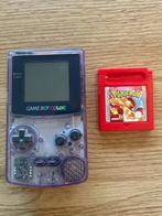 Nitendo Gameboy color Violette + Pokemon Red, Ophalen, 1 speler, Zo goed als nieuw, Role Playing Game (Rpg)