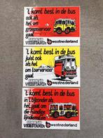 3 busstickers jaren 80 van Vervoersmaatschappij, Ophalen of Verzenden, Trein, Boek of Tijdschrift
