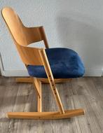 Vintage Moizi stoel, Huis en Inrichting, Stoelen, Ophalen, Hout, Blauw, Zo goed als nieuw