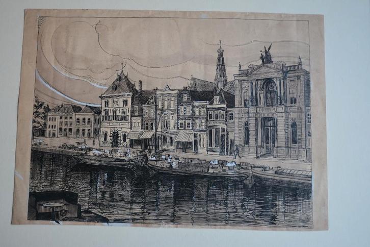 HAARLEM TEYLER STICHTING Oost Indische inkt tekening EA7, Antiek en Kunst, Kunst | Tekeningen en Foto's, Verzenden