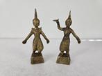 Twee Apsara dansers, brons, Thailand, 2e helft 20e eeuw, Ophalen of Verzenden