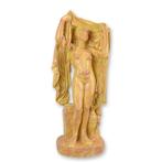 A RESIN SCULPTURE OF A DRAPED FEMALE NUDE, Ophalen