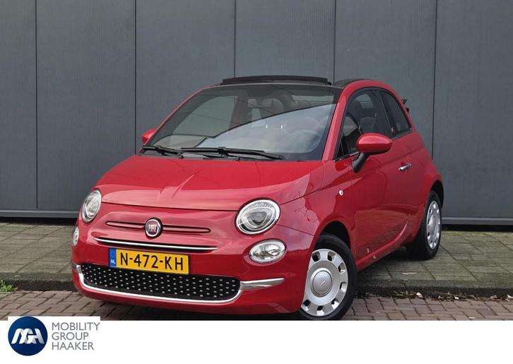 Fiat 500C Hybrid RED Cabrio | Apple-Android | Parkeersensore, Auto's, Fiat, Bedrijf, Te koop, 500C, ABS, Airbags, Airconditioning