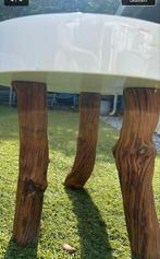 Mooie zware set tafels met houten poten, Ophalen, Gebruikt, Rond, Hout