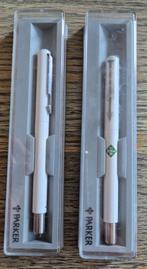 2 stuks witte Parker pennen in originele doosjes., Gebruikt, Ophalen of Verzenden, Met doosje, Parker