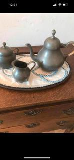 Antiek tinnen theeservies, Antiek en Kunst, Ophalen of Verzenden