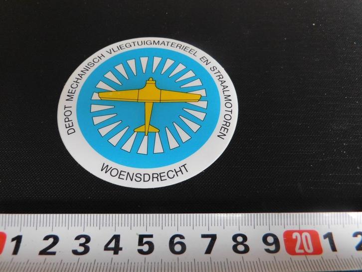 stickers Leger luchtmacht Woensdrecht depot mechanisch vlieg, Verzamelen, Stickers, Zo goed als nieuw, Ophalen