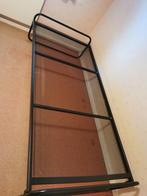 Gratis metalen bedframe met matrasbeschermer en matras, Ophalen, Gebruikt, Eenpersoons, Zwart