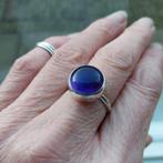 Mooie nieuwe zilveren ring met donkere Amethyst mt 18, 18 tot 19, Paars, Nieuw, Ophalen of Verzenden