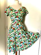 Jurk Lady Voluptuous Flamingo Lolita gothic blauw vintage L, Lady Voluptuous, Verzenden, Zo goed als nieuw, Roze