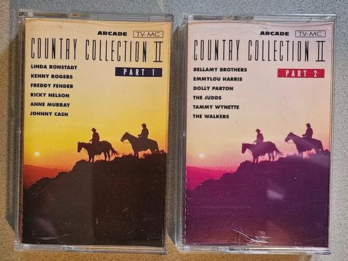 Country collection 1&2 - 2X cassette, Cd's en Dvd's, Cassettebandjes, Gebruikt, Origineel, Country en Western, Verzenden