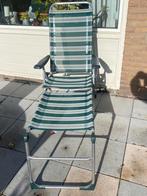 Crespostoel en voetenbankje, Ophalen of Verzenden, Gebruikt, Campingstoel