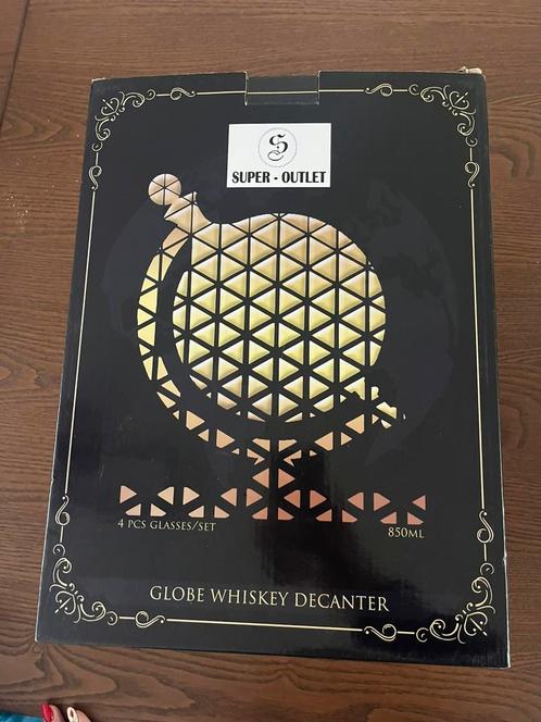 Nieuwe Globe Whiskey Decanter Set – 850ml, Antiek en Kunst, Antiek | Glas en Kristal, Ophalen