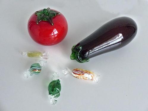 Vintage Murano glazen groente en snoepjes, Antiek en Kunst, Antiek | Glas en Kristal, Ophalen of Verzenden