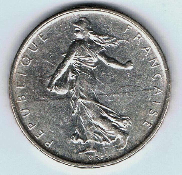 23-061 Frankrijk 5 franc 1963, Postzegels en Munten, Munten | Europa | Niet-Euromunten, Losse munt, Frankrijk, Zilver, Verzenden