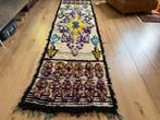 Handgeknoopt vintage Marokaanse loper 80  280 cm vloerkleed, Digital8, Bohemian Retro Funky Eclectisch marokkaans berber boho