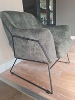NIEUW  fauteuil  stof velver kleur hunter donkergroen, Ophalen, Zo goed als nieuw, Minder dan 10 m², Laminaat