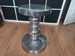 Bijzettafel chroom, Minder dan 55 cm, Metaal of Aluminium, Rond, Ophalen