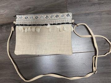 Nieuw beige boho zomer festival tasje. beschikbaar voor biedingen