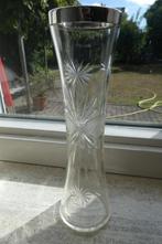 antieke vaas met zilveren band, Antiek en Kunst, Antiek | Glas en Kristal, Verzenden