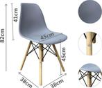 Nieuwe 3x Eetkamerstoelen – Grijs – Houten Poten – Spotprijs, Hout, Mevsim Store, Drie, Nieuw