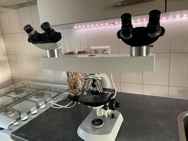 Carl Zeiss Jena LAB 16 / Dual-View professional training, Audio, Tv en Foto, Optische apparatuur | Microscopen, Zo goed als nieuw