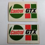 Twee oude stickers.  Castrol GTX motor oil., Ophalen of Verzenden