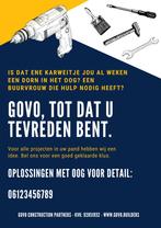 GoVo: Klusbedrijf / Aannemer / Bouwservice / Contractor, Diensten en Vakmensen, Garantie, Verbouw of Aanbouw