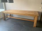 Robuust teak houten eettafel, Huis en Inrichting, Tafels | Eettafels, Ophalen, 200 cm of meer, 50 tot 100 cm, Zo goed als nieuw