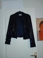 Zwart pailletten jasje - Maat M, Kleding | Dames, Jasjes, Kostuums en Pakken, Maat 38/40 (M), H&M, Zwart, Ophalen of Verzenden