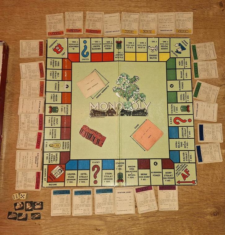 Monopoly Junior vintage 1942- Klassiek Bordspel!, Hobby en Vrije tijd, Gezelschapsspellen | Bordspellen, Gebruikt, Drie of vier spelers