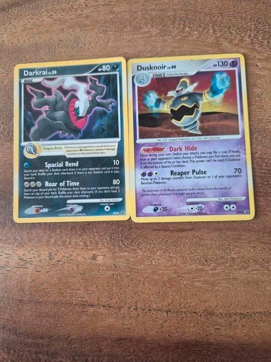 Te koop: 2x Pokémon Promo-kaarten – Darkrai & Dusknoir (DP24, Hobby en Vrije tijd, Verzamelkaartspellen | Pokémon, Zo goed als nieuw