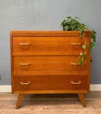 Hout ladekast 3 lades - vintage retro kast, Ophalen, Gebruikt, 50 tot 100 cm, 3 of 4 laden
